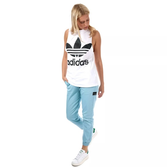 baby blue adidas joggers womens